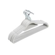 Squared Away &trade; Velvet Slim Suit Hangers in White with Chrome Hook (Set of 12)