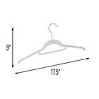 Alternate image 2 for Squared Away &trade; Velvet Slim Suit Hangers in White with Chrome Hook (Set of 12)
