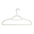 Alternate image 7 for Squared Away &trade; Velvet Slim Suit Hangers in White with Chrome Hook (Set of 12)