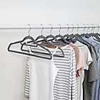 Alternate image 1 for Squared Away&trade; Velvet Slim Suit Hangers with Chrome Hook in Grey (Set of 50)