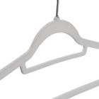 Alternate image 4 for Squared Away&trade; Velvet Slim Suit Hangers with Chrome Hook in White (Set of 50)