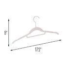 Alternate image 2 for Squared Away&trade; Velvet Slim Suit Hangers with Chrome Hook in White (Set of 50)