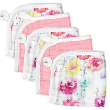 The Honest Company&reg; 9-Piece Floral Bubbles &amp; Cuddles Bath Gift Set in Pink/White. View a larger version of this product image.