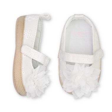 goldbug&trade; Size 9-12M Eyelet Espadrille in White. View a larger version of this product image.
