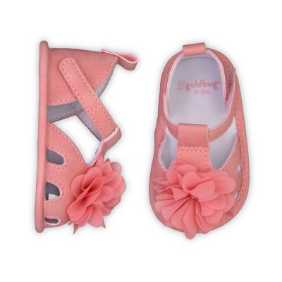 goldbug&trade; Size 3-6M Floral Sandal in Pink