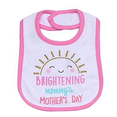 Baby Starters&reg; &quot;Brightening Mommy&#39;s Mother&#39;s Day&quot; Bib in Pink. View a larger version of this product image.