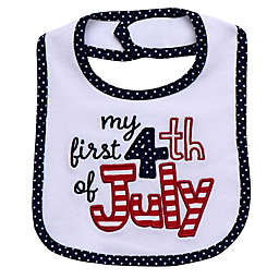 Baby Starters® "My First 4th of July" Dots Bib in White