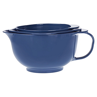 Our Table&trade; Limited Edition 3-Piece Melamine Mixing Bowl Set in Dark Denim. View a larger version of this product image.