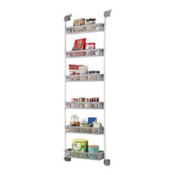 Simply Essential™ Over-the-Door Pantry Organizer in Bright White/Alloy