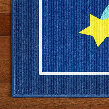 Everwash Imagine Hopscotch Space 2&#39; x 8&#39; Runner in Blue. View a larger version of this product image.