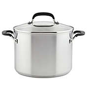 KitchenAid&reg; 8-Quart Stainless Steel Stockpot with Lid in Brushed Stainless Steel
