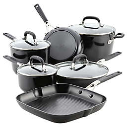 KitchenAid® Hard Anodized 10-Piece Nonstick Cookware Set in Onyx Black