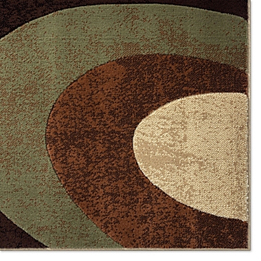 Tribeca Slade 5&#39; x 7&#39; Area Rug in Brown/Green. View a larger version of this product image.