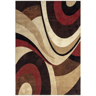 Tribeca Slade 3&#39; x 5&#39; Area Rug in Brown/Red