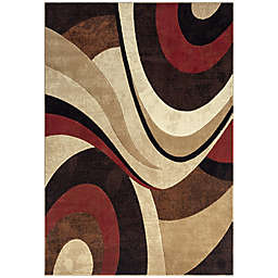 Tribeca Slade 3' x 5' Area Rug in Brown/Red