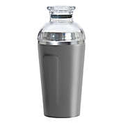 Oggi&trade; Groove Double Walled Stainless Steel Cocktail Shaker with Lid in Grey