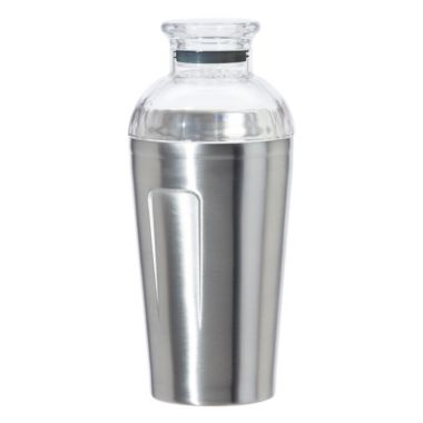 Oggi&trade; Groove Double Walled Stainless Steel Cocktail Shaker with Lid. View a larger version of this product image.
