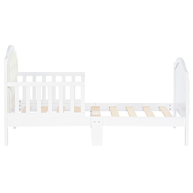 Dream On Me Zinnia Toddler Bed in White. View a larger version of this product image.