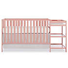 Alternate image 1 for Dream On Me Synergy 4-in-1 Convertible Crib And Changer in Dusty Pink