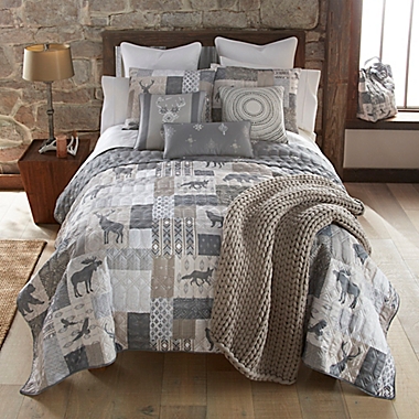 Your Lifestyle by Donna Sharp Wyoming 2-Piece Twin Reversible Quilt Set in Grey. View a larger version of this product image.