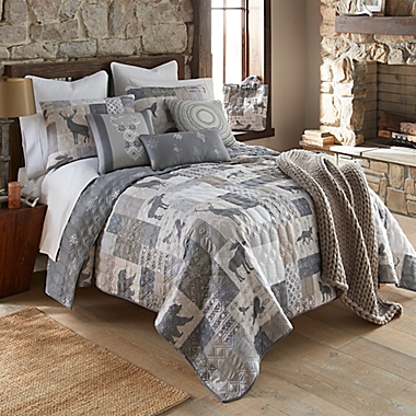 Your Lifestyle by Donna Sharp Wyoming 2-Piece Twin Reversible Quilt Set in Grey. View a larger version of this product image.