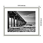 Alternate image 2 for Full moon over Scripps Pier 33.5-Inch x 27-Inch Framed Wall Art in Silver