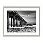 Alternate image 0 for Full moon over Scripps Pier 33.5-Inch x 27-Inch Framed Wall Art in Silver