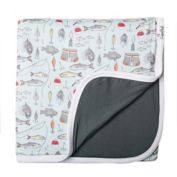 Copper Pearl&trade; Trout Quilted Baby Blanket in Grey