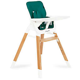 Dream On Me Nibble 2-in-1 Wooden High Chair in Green