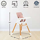 Alternate image 5 for Dream On Me Nibble 2-in-1 Wooden High Chair in Pink