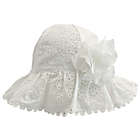 Alternate image 0 for Addie & Tate  Newborn Sweet Eyelet Floppy Hat in White
