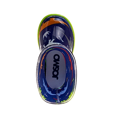 Josmo Shoes&reg; Size 2-3 Dinosaur Rain Boot in Blue/Multi. View a larger version of this product image.