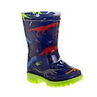 Alternate image 0 for Josmo Shoes&reg; Size 2-3 Dinosaur Rain Boot in Blue/Multi