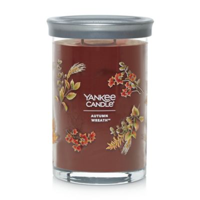 20oz Signature Large Tumbler Glass Autumn Wreath Jar Candle - Yankee Candle