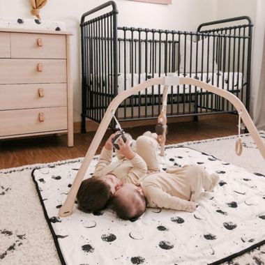 goumi&reg; Many Moons 3-Piece Organic Cotton Crib Bedding Set in White/Black. View a larger version of this product image.