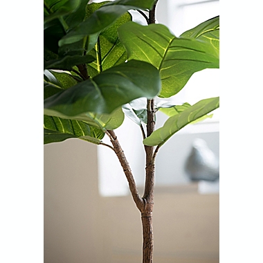 A&amp;B Home 59-Inch Artificial Fiddle Leaf Fig Tree in Planter. View a larger version of this product image.