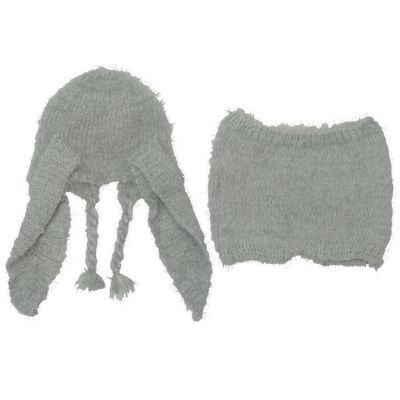 So&rsquo;Dorable 2-Piece Bunny Hat and Diaper Cover Set in Grey