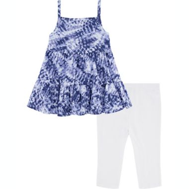 Calvin Klein® 2-Piece Tie Dye Tunic and Legging Set in Blue/White | buybuy  BABY