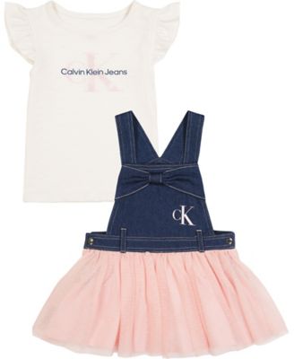 Calvin Klein&reg; Size 4T 2-Piece Skirtall Dress Set in Rose Gold