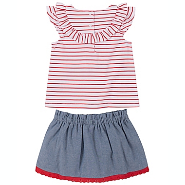 Tommy Hilfiger&reg; Size 18M 2-Piece Top and Skirt Set in Red/Blue. View a larger version of this product image.
