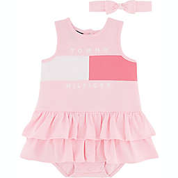 Tommy Hilfiger® Size 6-9M 2-Piece Sunsuit and Headband Set in Pink