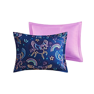 Mi Zone Kids Leora Pegasus Printed 3-Piece Twin Comforter Set in Blue. View a larger version of this product image.