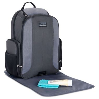Eddie Bauer&reg; Echo Bay Backpack Diaper Bag in Grey. View a larger version of this product image.