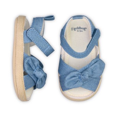 goldbug&trade; Size 3-6M Bow Espadrille in Chambray