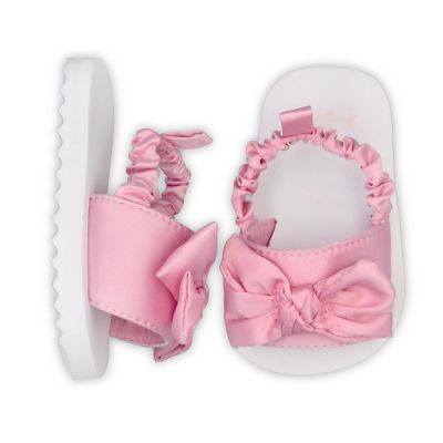 goldbug&trade; Size 0-3M Bow Slide Sandal in Pink