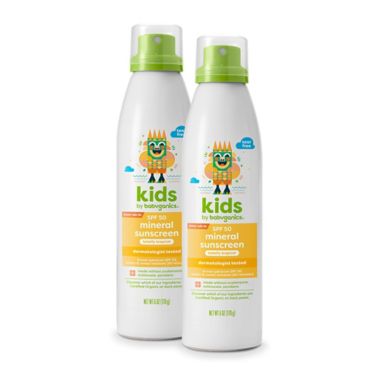 Babyganics&reg; 2-Pack 6 fl. oz. Mineral Sunscreen Spray SPF 50. View a larger version of this product image.
