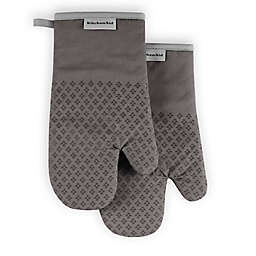 KitchenAid® Asteroid Oven Mitts in Charcoal Grey (Set of 2)