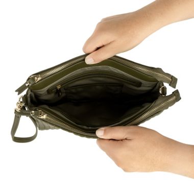 JuJuBe&reg; Beyond Day 2 Night Crossbody Diaper Bag in Basil. View a larger version of this product image.