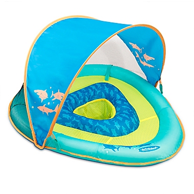 SwimSchool&reg; Grow-with-Me BabyBoat&trade; Float with Canopy in Blue. View a larger version of this product image.