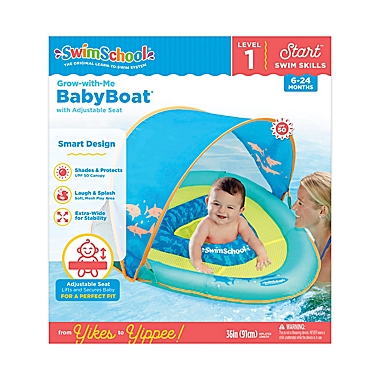 SwimSchool&reg; Grow-with-Me BabyBoat&trade; Float with Canopy. View a larger version of this product image.